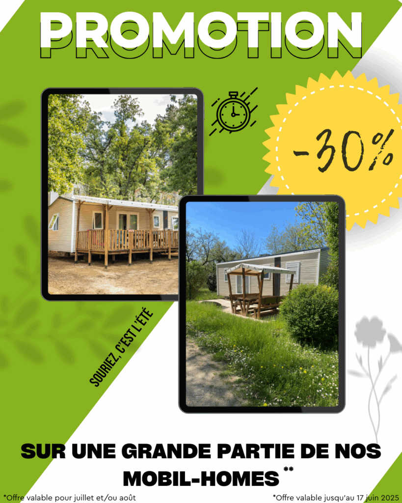 Promotion camping pas cher drome Rhône alpes