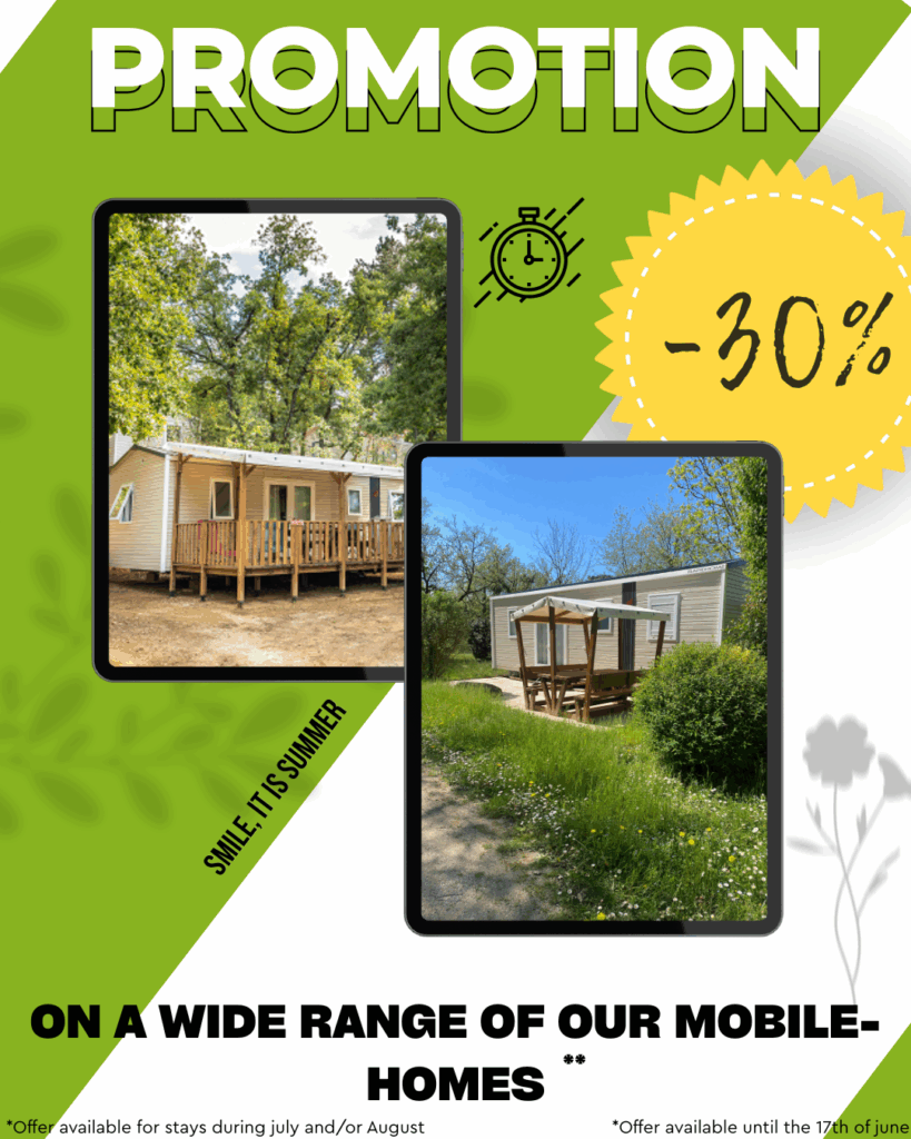 special offer campsite in drome rhone alpes -30%